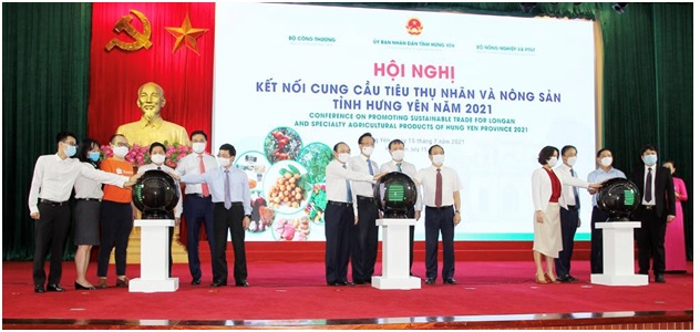 Thường trực tỉnh ủy dự hội nghị kết nối cung cầu, tiêu thụ nhãn và nông sản tỉnh hưng yên năm 2021