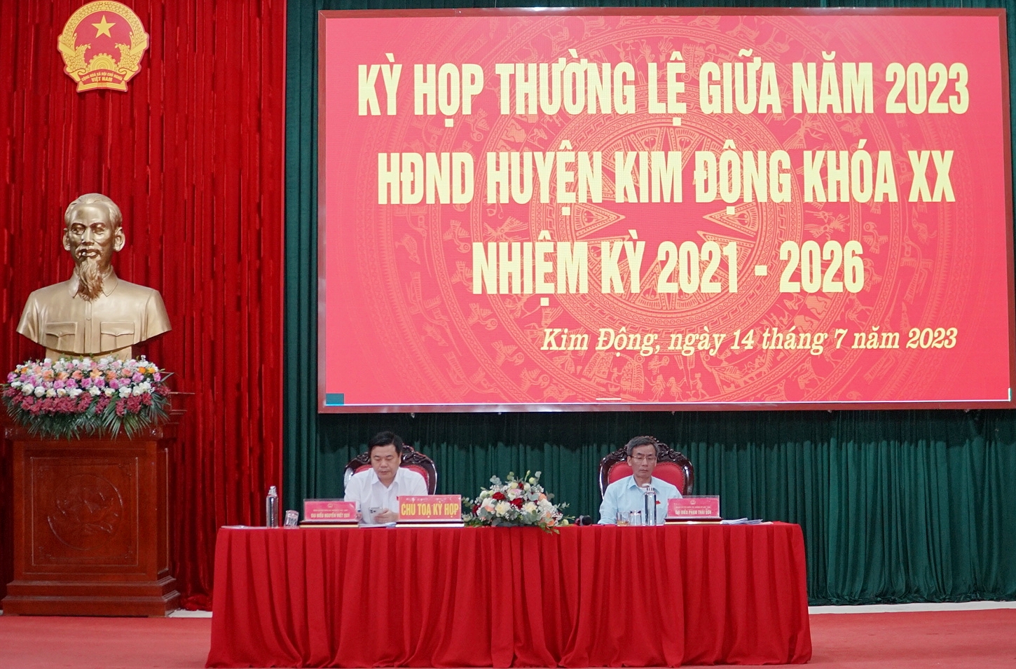 Kim Động : Tổ chức Kỳ họp thứ Tám - HĐND huyện khóa XX, nhiệm kỳ 2021-2026