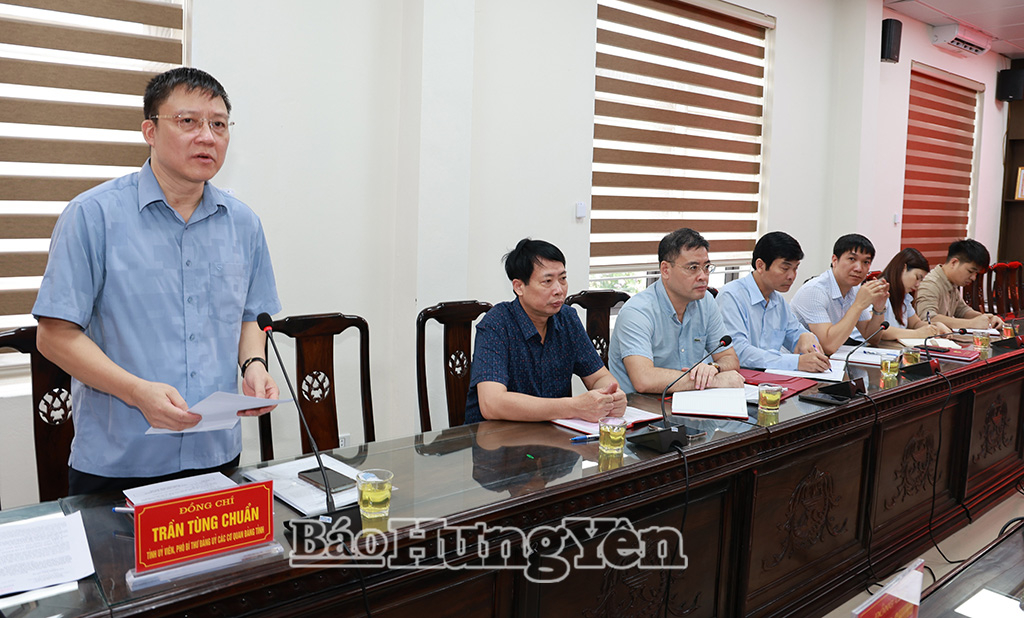 Thông qua dự thảo báo cáo kết quả kiểm tra đối với Ban Thường vụ Đảng ủy các cơ quan Đảng tỉnh
