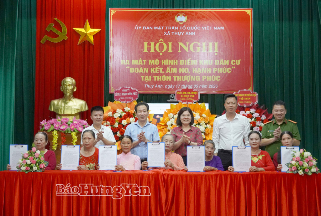 Xã Thụy Anh ra mắt mô hình khu dân cư “Đoàn kết, ấm no, hạnh phúc”