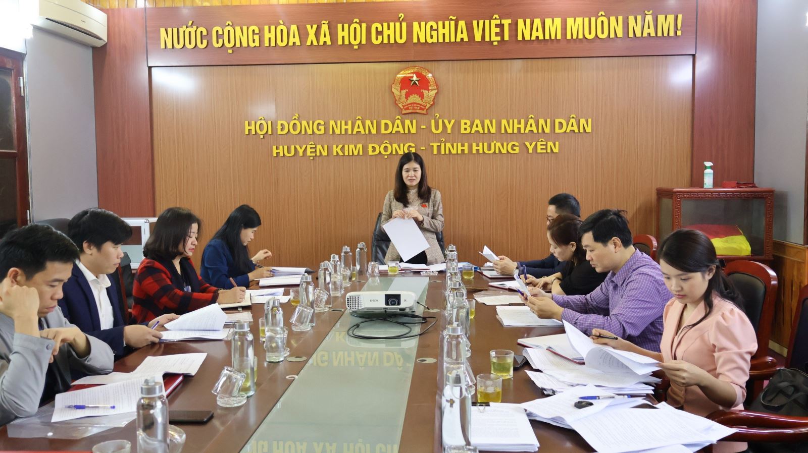 Đoàn giám sát của Ban Văn hóa - Xã hội HĐND tỉnh làm việc với UBND huyện làm việc với về thực hiện Chuyển đổi số trên địa bàn huyện
