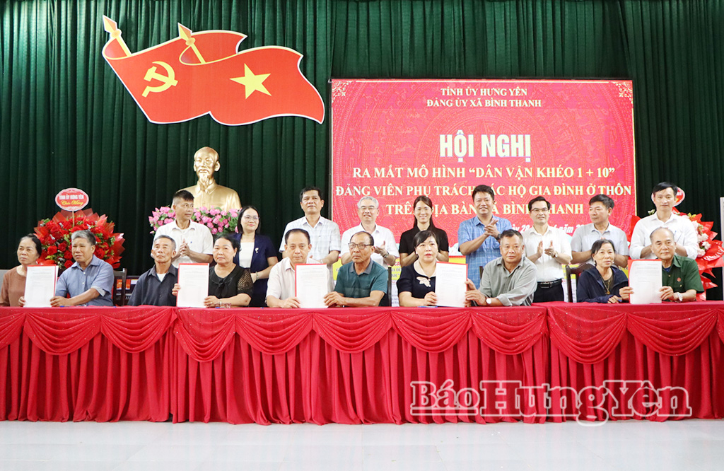 Xã Bình Thanh ra mắt mô hình “Dân vận khéo 1+10”