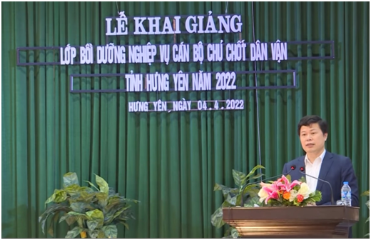 Khai giảng lớp bồi dưỡng nghiệp vụ cho cán bộ chủ chốt dân vận năm 2022