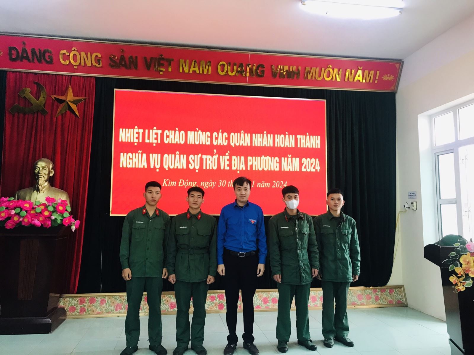 Huyện Kim Động: Tổ chức chào mừng quân nhân hoàn thành nghĩa vụ quân sự tại ngũ trở về địa phương năm 2024