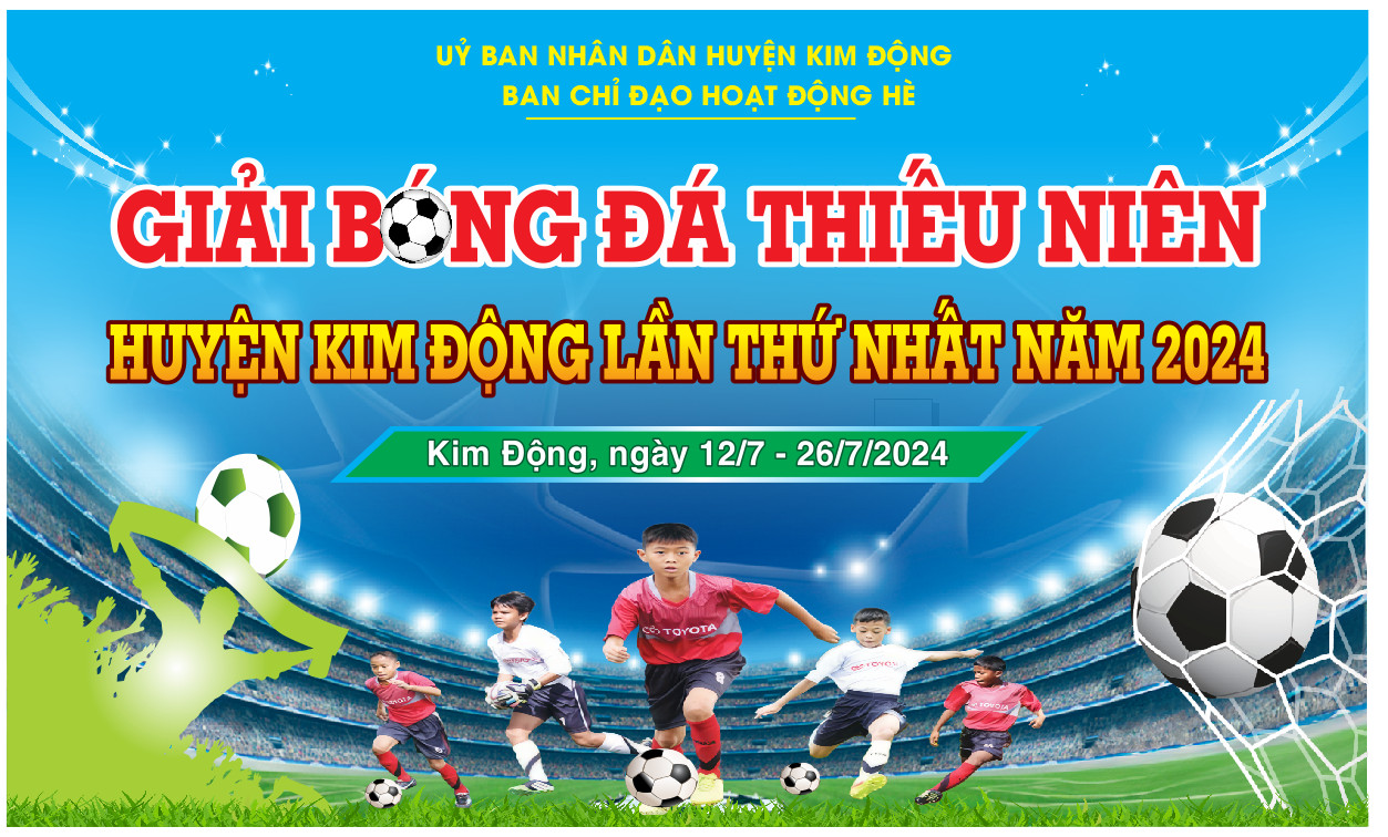 Khai mạc Giải bóng đá Thiếu niên huyện Kim Động lần thứ I năm 2024